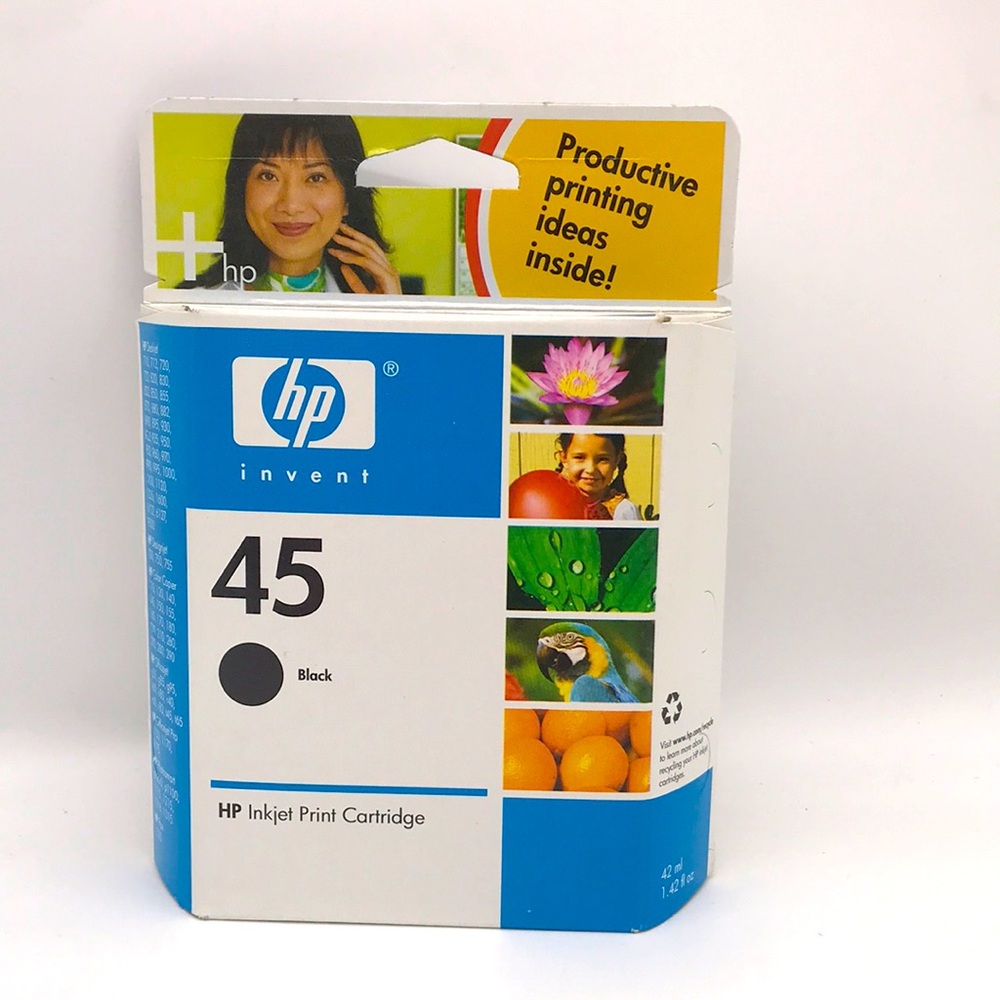 Genuine HP 45 Inkjet Print Cartridge #51645A Factory Sealed Product Expired